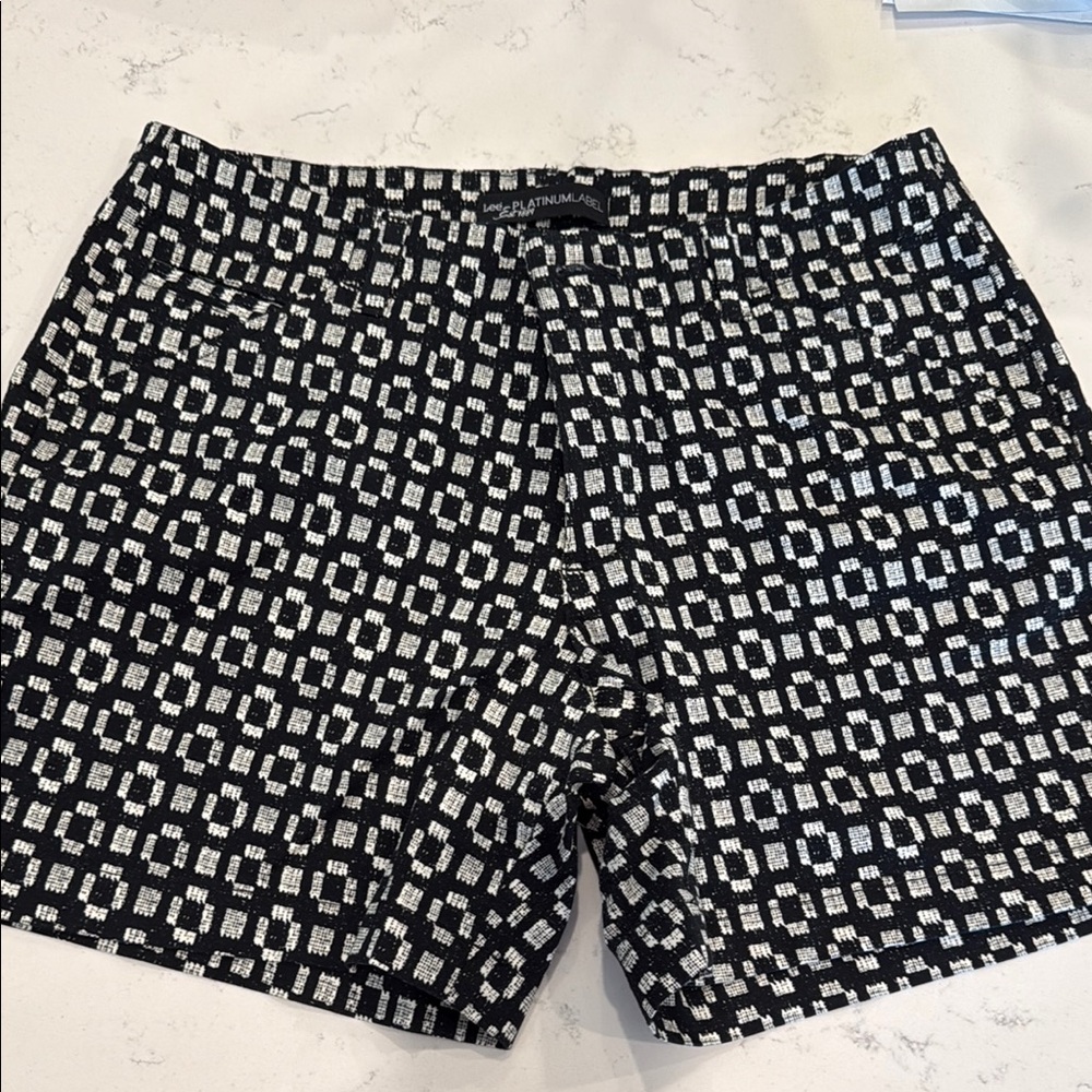 Black and White Patterned Shorts